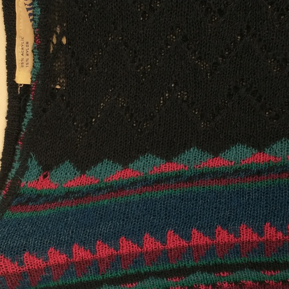 Vintage Knit Skirt Set Dress Semi Sheer Open Cobweb Weave 70s Acrylic by Alberoy - Picture 10 of 12